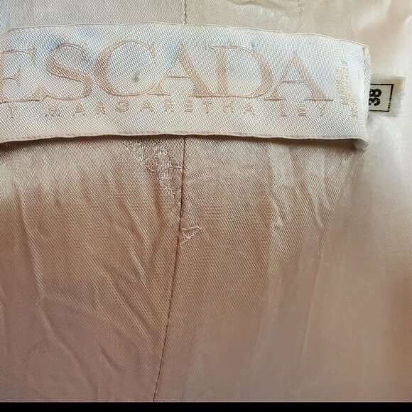 Escada cashmere wool coat long blue purple pink beige XL Large 38 XXL plus size - Picture 10 of 10
